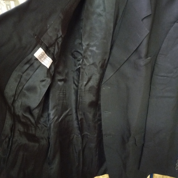 Gianfranco Ruffini Super Fine Wool Blazer Black Jacket Suit Coat Size 46L - Picture 4 of 10